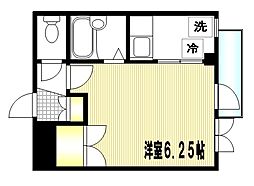 堀口ビル 1Kの間取図画像