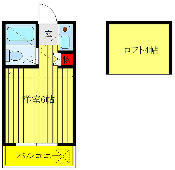 東京都板橋区上板橋1丁目(賃貸アパート1R・2階・16.00㎡)の写真 その2