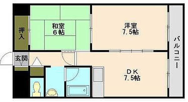 マリンハイム 402｜北海道小樽市色内1丁目(賃貸マンション2DK・4階・49.50㎡)の写真 その2