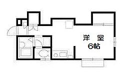 ソレイユ広尾 1Kの間取図画像