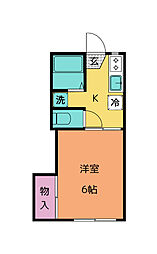 メゾン庄子 1Kの間取図画像