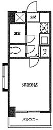 パルティール田代 1Kの間取図画像