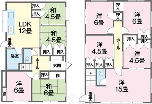 古蔵中学校前バス停 徒歩5分(9LDK)の間取り