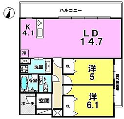 間取図画像 2LDK