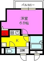 ドリームネオポリス北鴻池 1Kの間取図画像