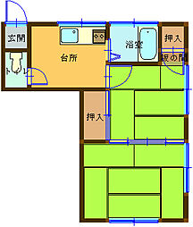 辰巳荘 2Kの間取図画像