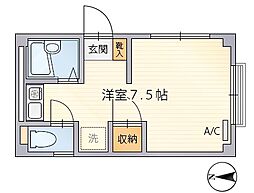 シャンドーレ ワンルームの間取図画像