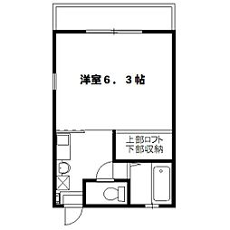 エステート東青田 1Kの間取図画像