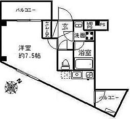 フレスコステージ ワンルームの間取図画像
