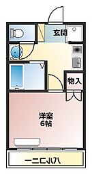 ＦＴビルV 4階1Kの間取り