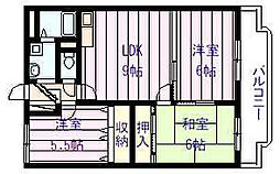 サンウォーク2 3LDKの間取図画像
