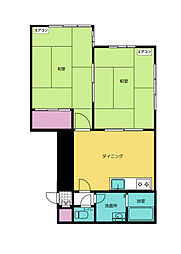 ホームズ笹塚 3階2DKの間取り