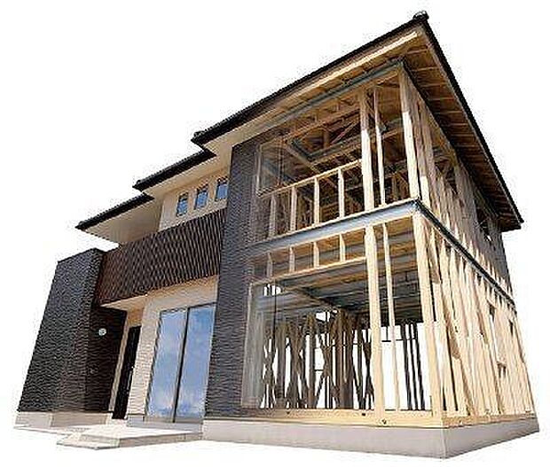 梁の部分に鉄骨を使用したパナソニック耐震住宅工法「テクノストラクチャー」で建てる、地震や台風などの災害に強い家！パナソニックの施工認定を受けたビルダーだけが建設・販売しています。