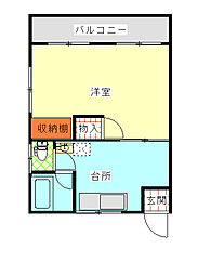 サンハイツ 1LDKの間取図画像