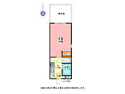 リーフハイツ 1Kの間取図画像