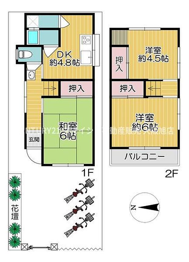 守口市大久保町1丁目　中古戸建(3DK)の間取り