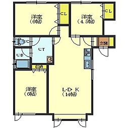 ハイツサワダ桔梗 2階