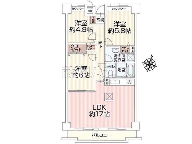 間取図　【エクステ京王堀之内】