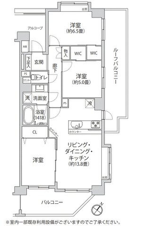 レクセルプラザ堀切菖蒲園(3LDK) 2階の間取り