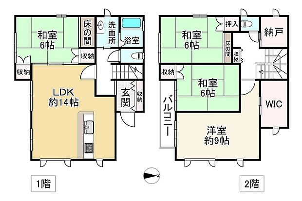 ＪＲ山陽本線 はりま勝原駅まで 徒歩24分(4LDK)の間取り