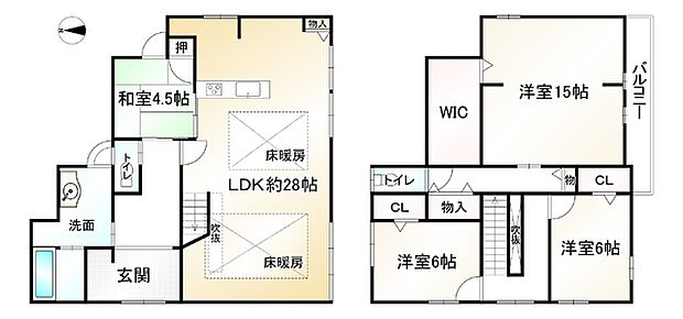 ＪＲ東海道本線 山科駅まで 徒歩28分(4LDK)の間取り