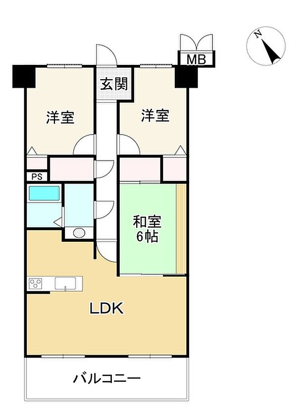 ルモン甲西中央(3LDK) 7階の間取り