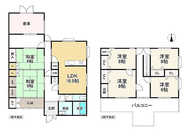 御所市大字元町(6LDK)の間取り