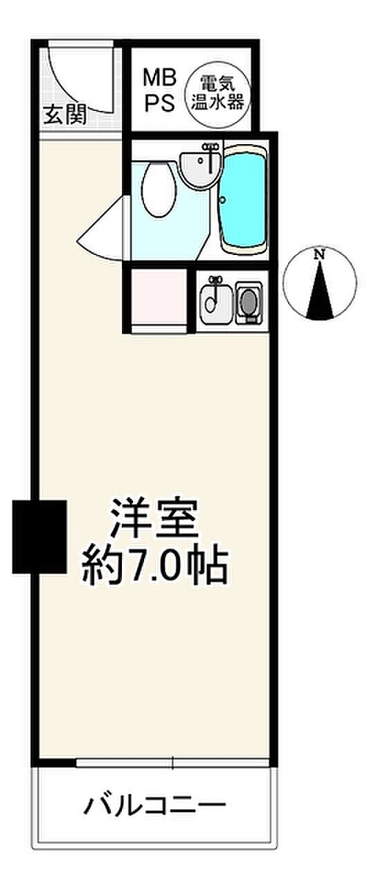 心斎橋アーバンライフ(1R) 7階の間取り