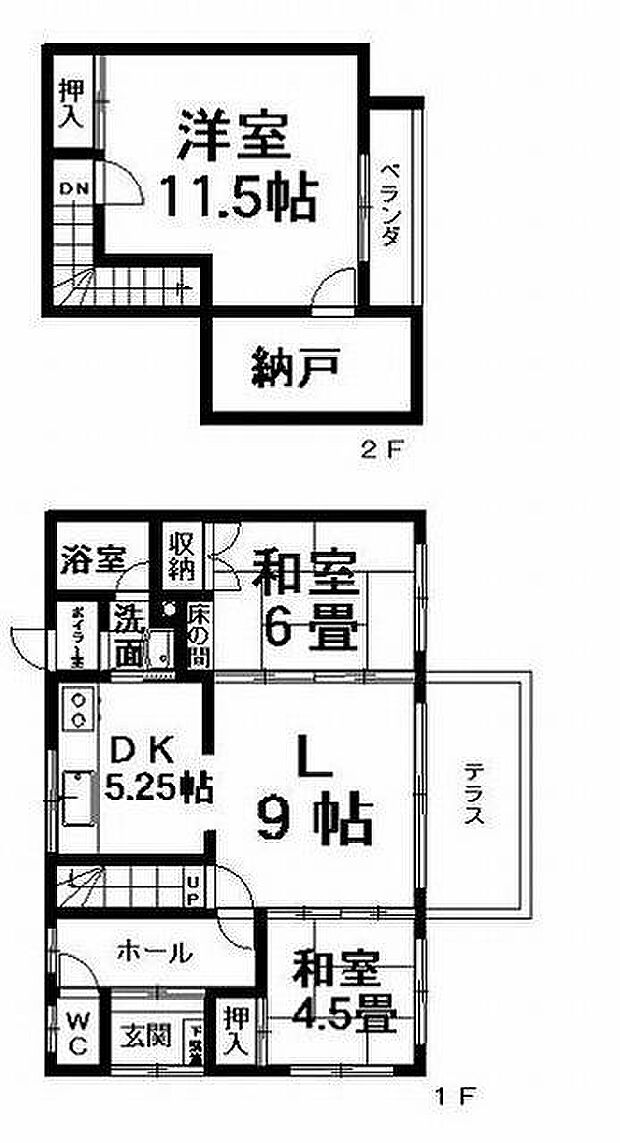 無加川丁438番　売家(3LDK)の間取り