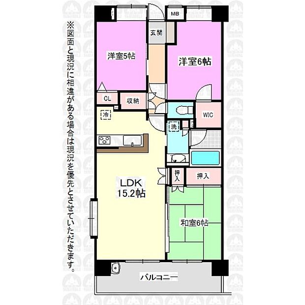 日神パレステージ上福岡(3LDK) 8階の間取り