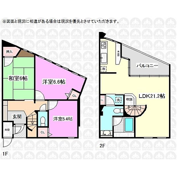 カーサ・アンジェロふじみ野(3LDK) 2階の間取り