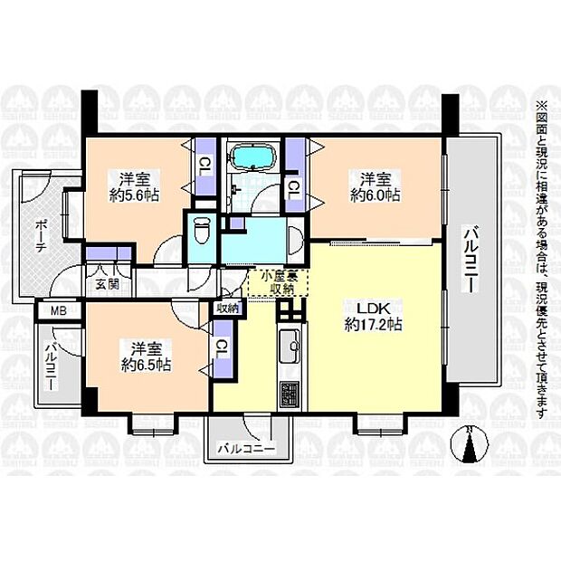 メイツ小金井公園(3LDK) 7階の間取り