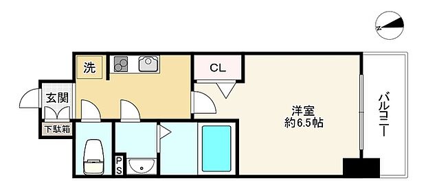 プレサンスＯＳＡＫＡＤＯＭＥＣＩＴＹビーツ(1K) 3階の間取り