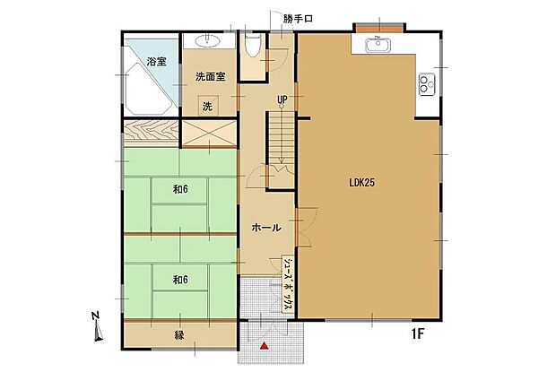 綾部市上延町八反中古住宅(5SLDK)の間取り