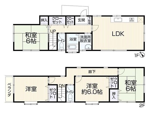 横浜市緑区鴨居3丁目　中古戸建(4LDK)の間取り