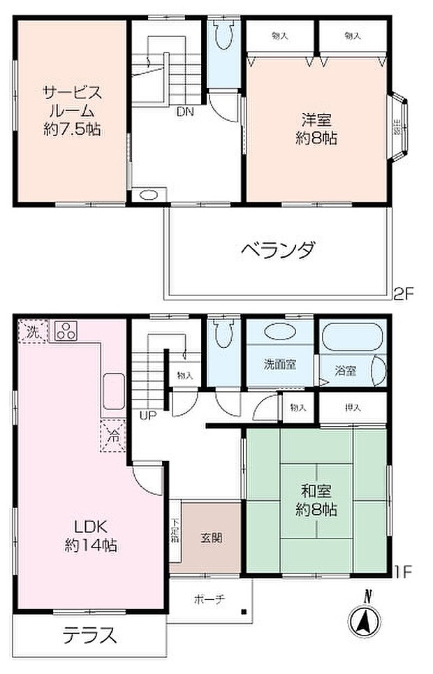 ファミリー向け2SLDKの間取りです。　お問い合わせお待ちしております。