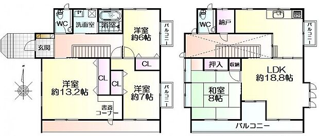 南中山5丁目(4SLDK)の間取り