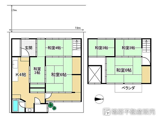 南側(6K)の間取り