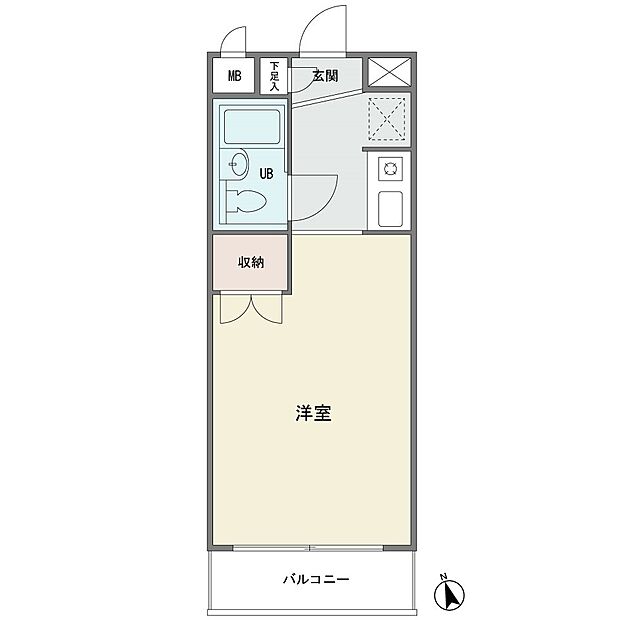 2階部分の南向き　バルコニー有り　エアコン付き　オートロック　現況空室です　平成3年4月築