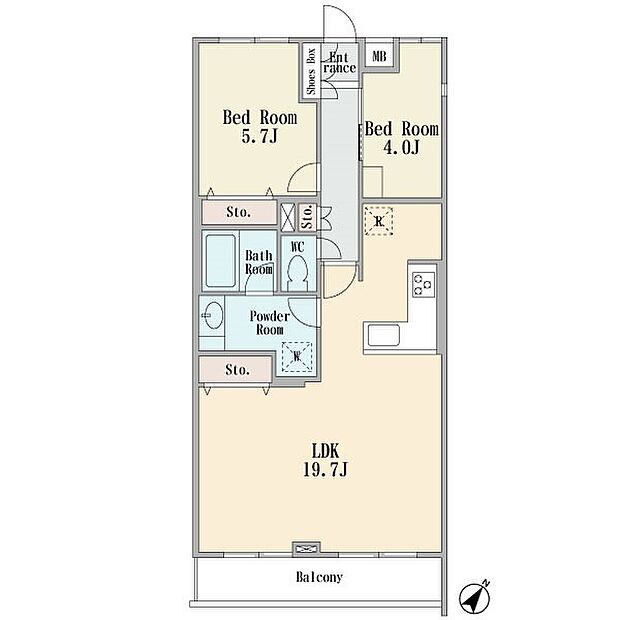 3階部分の東南向き　ワイドバルコニー　カウンターキッチン　ＬＤＫ19．7帖　全室フローリング　2022年にリフォーム済み　エレベータ有り　新耐震基準です
