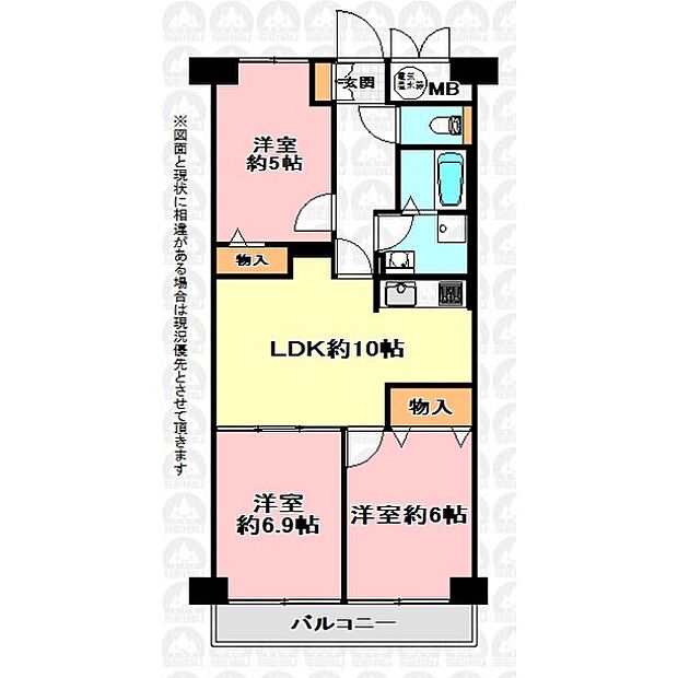 マンハイム大宮(3LDK) 11階の間取り