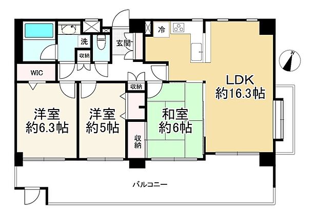 コニファーコート武蔵関弐番館リバーフロント(3LDK) 1階の間取り