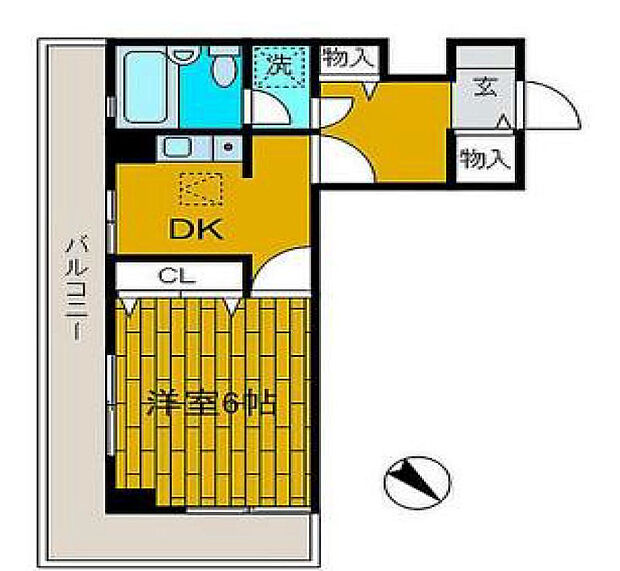 ライオンズマンション　相模が丘第5(1DK) 2階の間取り