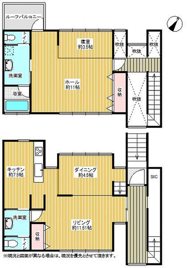 成田市並木町　デザイン性の高いモダン住宅(1LDK)の間取り