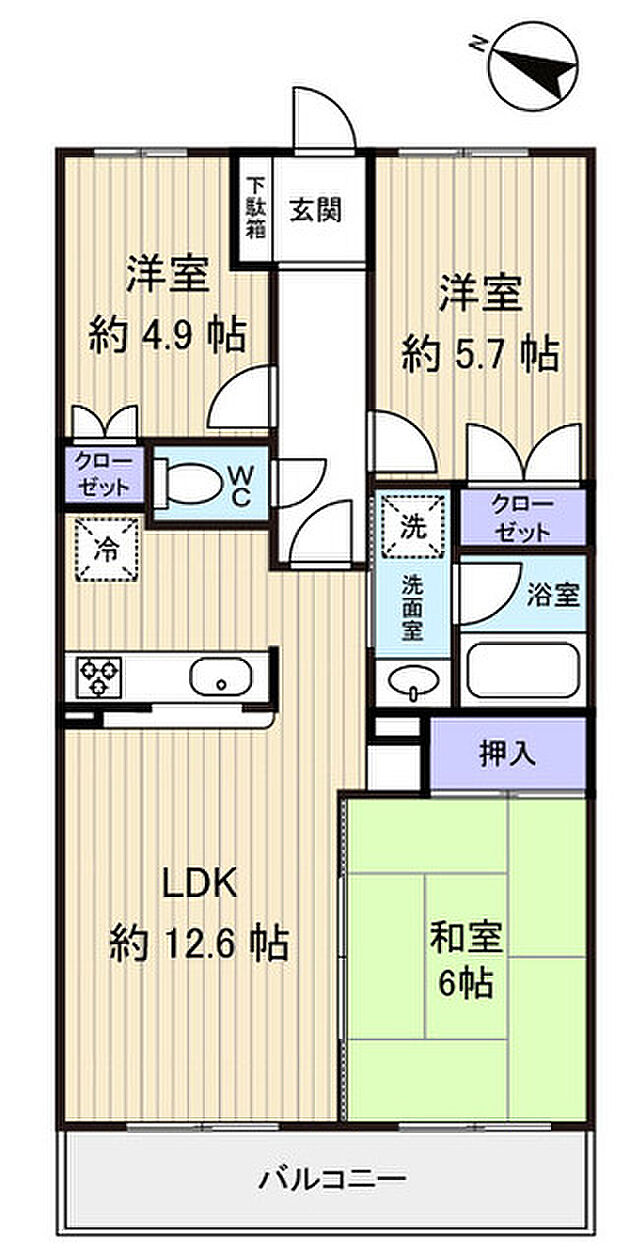 南西向きにつき日当り良好