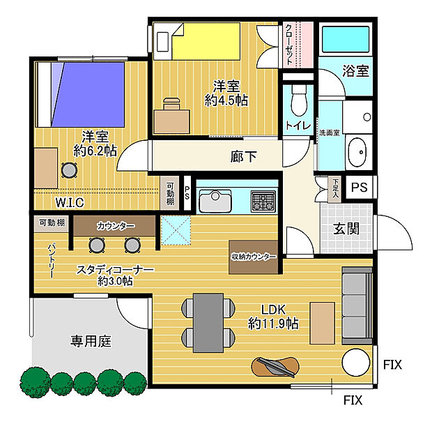 新規内装リノベーション後間取図