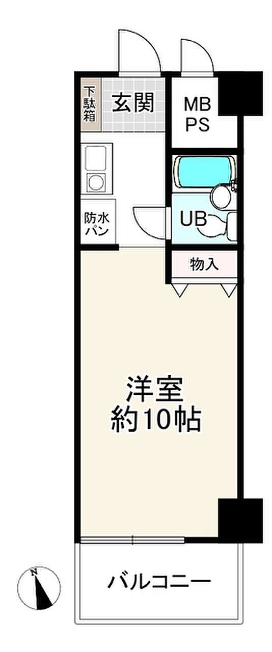 ライオンズマンション今里第2(1K) 2階の間取り