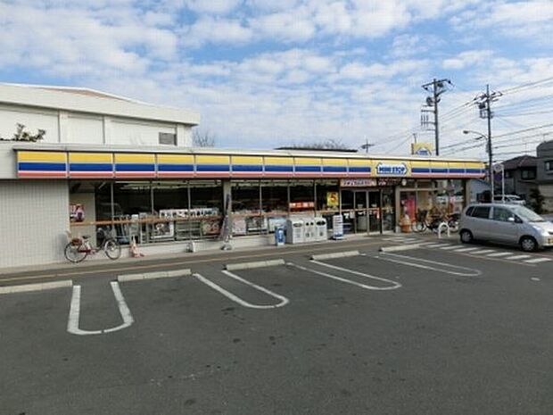 ミニストップ市川若宮店 徒歩7分。 520m