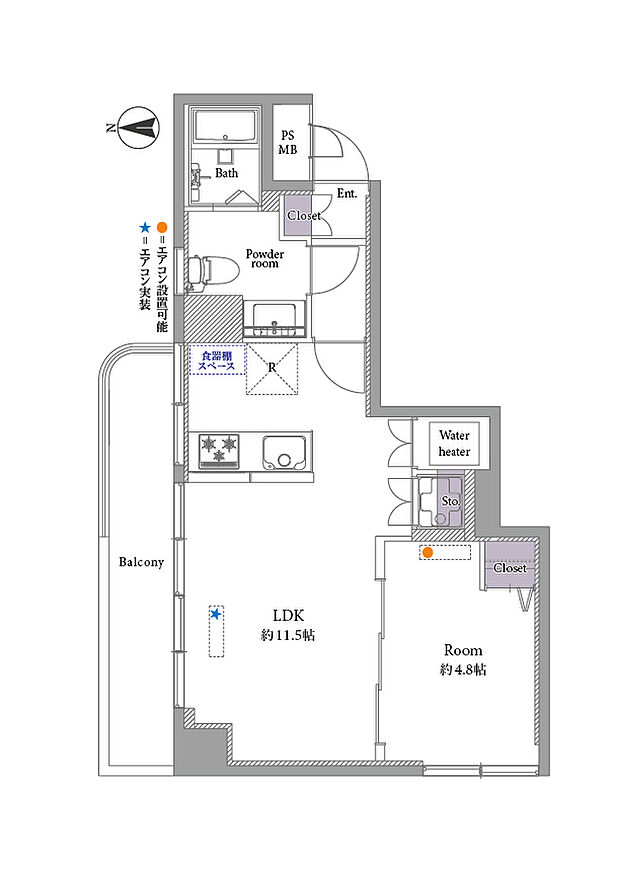 エクセル蒲田(1LDK) 7階の間取り