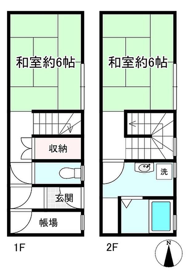 西ノ京池ノ内町(2K)の間取り